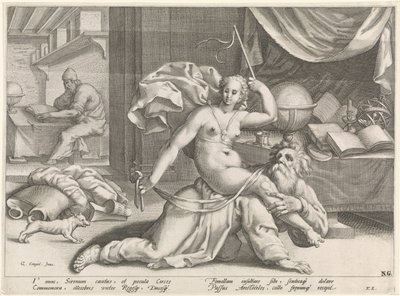 Aristoteles og Phyllis av Pieter de Jode (I) (attributed to)