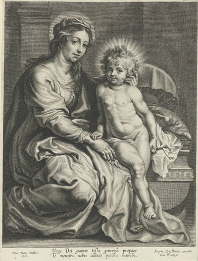 Maria med Kristusbarn ved vuggen av Pieter de Jode (I)