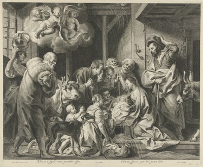 Tilbedelse av hyrdene av Pieter de Jode (II)