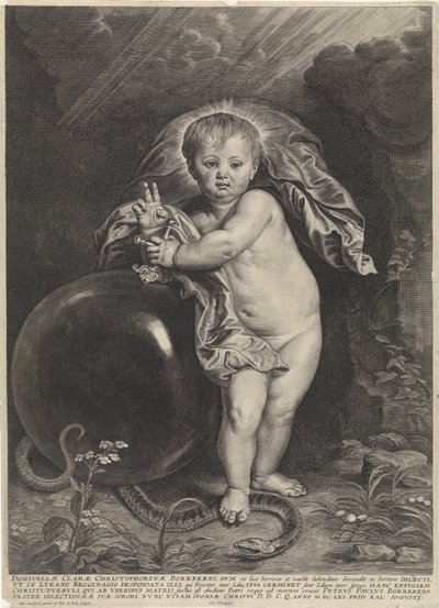 Kristusbarn med kule av Pieter de Jode (II)