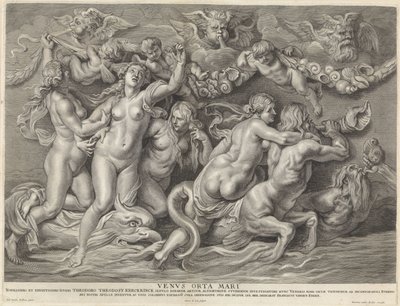 Venus til sjøs Venvs Orta Mari (tittel på objekt) av Pieter de Jode (II)
