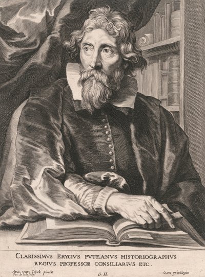 Den berømte Erycius Putean Historiographer, Royal Professor Councilor Etc. av Pieter de Jode