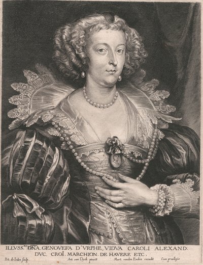 Det samme Fru Genovesa D'Urphe, enke etter Charles Alexander, hertug, Croi Marchion de Havere Etc. av Pieter de Jode