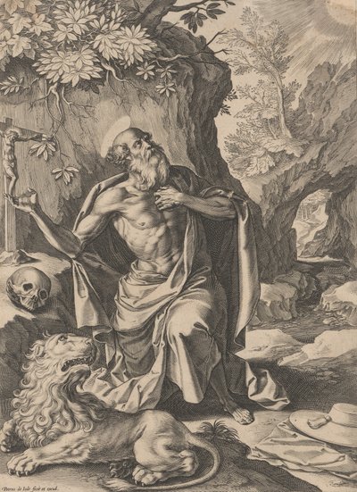 Saint Jerome,.n.d., n.d.. av Pieter de Jode