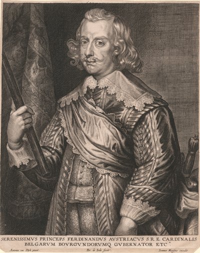 Mest rolig prins Ferdinand av Østerrike, SRE kardinal av belgierne, guvernør i Burgund, etc. av Pieter de Jode