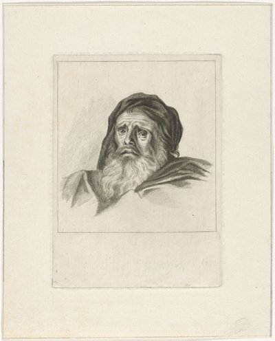 Hodet til en skjeggete mann av Pieter de Mare