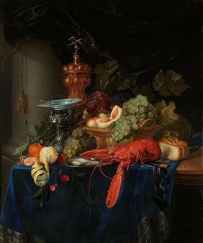Stilleben med en gullbeger av Pieter de Ring
