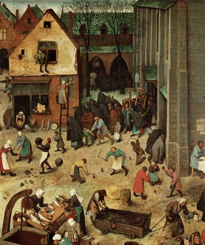 Kamp mellom karneval og fastetid (maleri på eik) av Pieter the Elder Bruegel