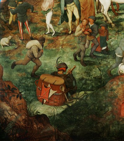 Jesus bærer korset (maleri på eik) av Pieter the Elder Bruegel