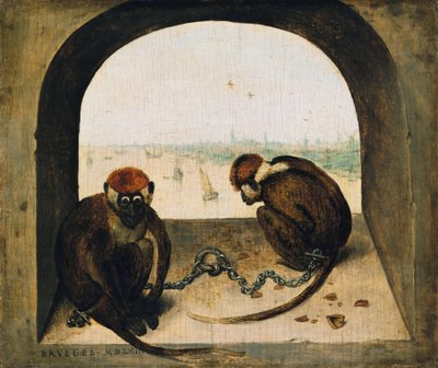 To lenkede aper av Pieter Bruegel the Elder
