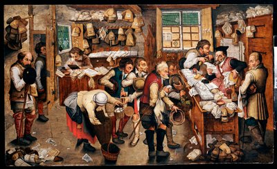 Bønder som betaler tiende av Pieter Brueghel the Younger