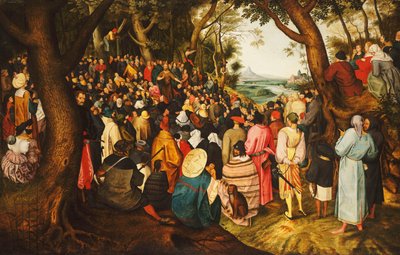 Døperen Johannes forkynner i villmarken, ca. 1633-50 av Pieter Brueghel the Younger