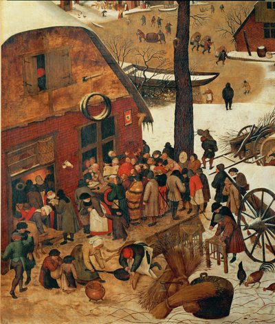 Folketellingen i Betlehem (maleri på tre) av Pieter the Younger Brueghel