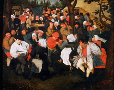 Landsbydans, av Pieter Brueghel Younger (1564-1638) av Pieter the Younger Brueghel