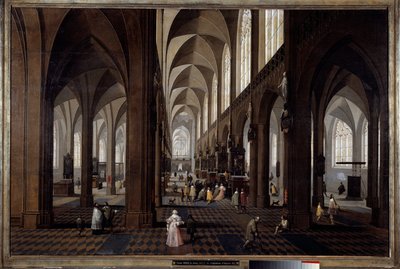 Innvendig utsikt over katedralen i Antwerpen Maleri av Pieter Neefs the Jeune (1620-1675) av Pieter the Younger Neefs