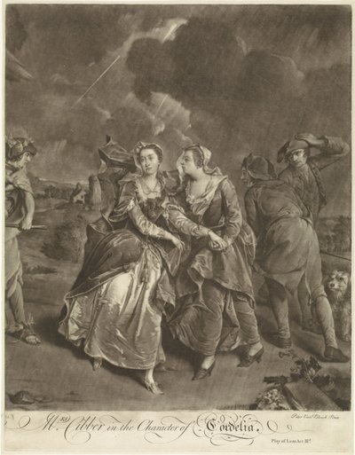 Skuespiller Susannah Maria Cibber som Cordelia av Pieter van Bleeck