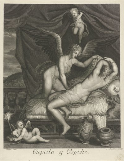 Amor og psyke (tittel på objekt) Mytologiske kjærlighetshistorier (serietittel) av Pieter van Gunst
