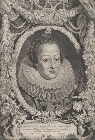 Eleonora, kone til Ferdinand II, fra serien Ferdinandus II et III Imperatorum Domu..., ca. 1625 av Pieter van Sompel