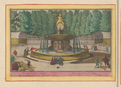 Fontenen av Bacchus i hagen til det kongelige palasset i Aranjuez Fountain of Bacchus, ved Aranjues (tittel på objekt) Theatrum Hispaniae (...) (serietittel) av Pieter van den Berge