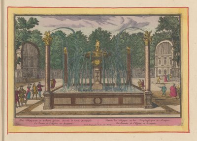Fountain of the Thorn Extract i hagen til det kongelige palasset i Aranjuez Fontenen til Harpyen og Toonpluysertjen i Aranjues (tittel på objekt) Theatrum Hispaniae (...) (serietittel) av Pieter van den Berge