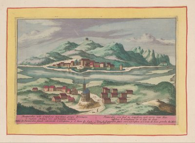 Utsikt over Fuenterrabia Fontarabie, en by i Guipiscoa, ikke langt fra havet, mellom S. Sebastian og S. Ian de Luz (...) (tittel på objekt) Theatrum Hispaniae (...) (serietittel) av Pieter van den Berge