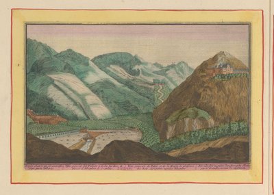 Utsikt over palasset og hagene til de mauriske kongene i Granada Det gamle slottet og palasset til de mauriske kongene, ved Granade; ved siden av Lusthoven (tittel på objekt) Theatrum Hispaniae (...) (serietittel) av Pieter van den Berge