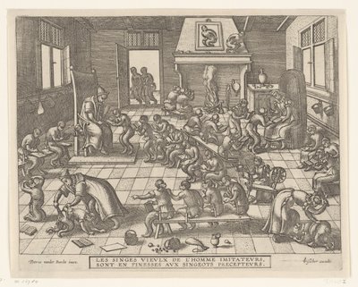 Apenschool Apenspel (serietittel) av Pieter van der Borcht (I)