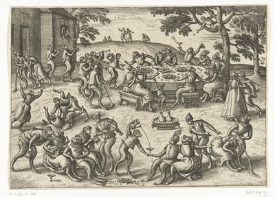 Utendørs bankett Monkey-spill (serietittel) av Pieter van der Borcht (I)