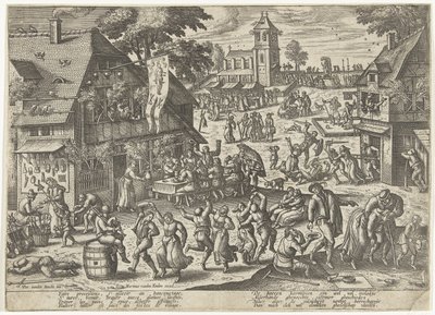 Fest for St. Sebastian-lauget av Pieter van der Borcht (I)