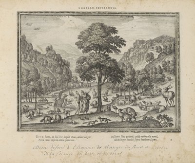 God toont Adam het paradijs Liberalis interdictio (title on object) Emblemata Sacra è praecipuis utriusque testamenti historiis concinnata (Oude Testament) (series title) Imagines et figurae bibliorum (series title)   1374342   no       norwegian Successfu av Pieter van der Borcht (I)