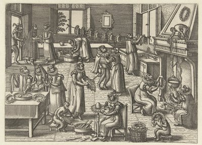 krage studio Apenspel (serietittel) av Pieter van der Borcht (I)