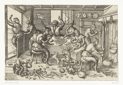 magert kjøkken Monkey-spill (serietittel) av Pieter van der Borcht (I)