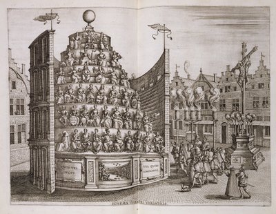 Illustrasjon som viser et bevegelig teater, fra 