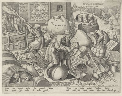 Allegori om egoisme Elck (tittel på objekt) av Pieter van der Heyden