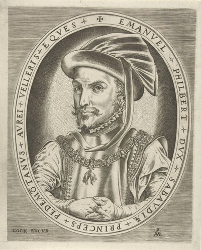 Portrett av Emanuel Philibert, hertugen av Savoy Portretter av linjaler (serietittel) av Pieter van der Heyden