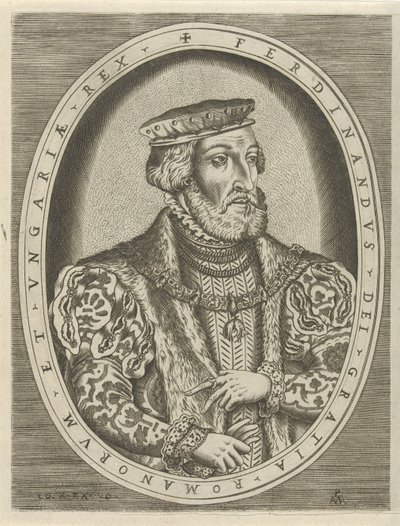 Portrett av Ferdinand I av Habsburg, tysk keiser Portretter av linjaler (serietittel) av Pieter van der Heyden