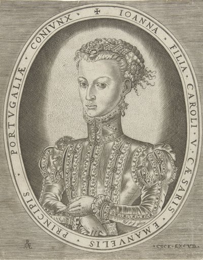 Portrett av Johanna av Habsburg Portretter av linjaler (serietittel) av Pieter van der Heyden