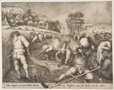 Summer Aestas fra serien The Seasons, 1570. av Pieter van der Heyden