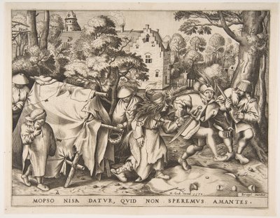 Den skitne bruden eller ekteskapet mellom Mopsus og Nisa, 1570. av Pieter van der Heyden