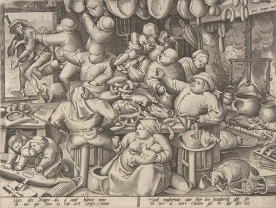 The Fat Kitchen, 1563. av Pieter van der Heyden