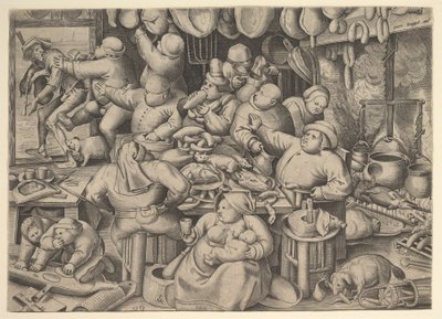 The Fat Kitchen, 1563. av Pieter van der Heyden