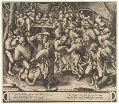 Bondebryllupsdansen, etter 1570. av Pieter van der Heyden