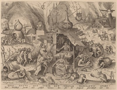 Gjærlighet av Pieter van der Heyden after Pieter Bruegel the Elder