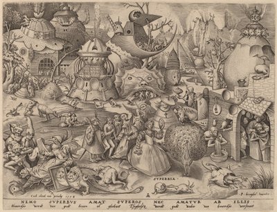 Stolthet av Pieter van der Heyden after Pieter Bruegel the Elder
