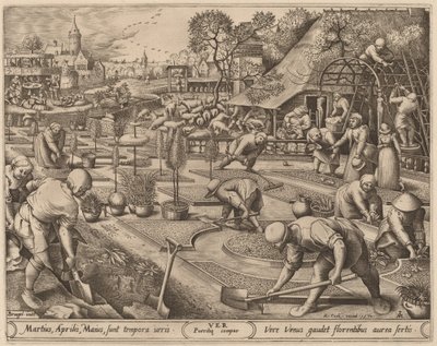 Vår av Pieter van der Heyden after Pieter Bruegel the Elder