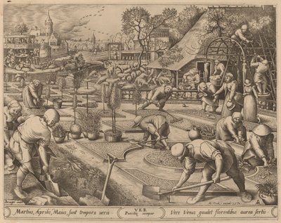 Vår av Pieter van der Heyden after Pieter Bruegel the Elder