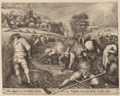 Sommer av Pieter van der Heyden after Pieter Bruegel the Elder