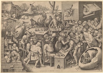 Heksen fra Malleghem av Pieter van der Heyden after Pieter Bruegel the Elder