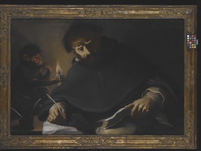 St. Dominic And The Devil (olje på lerret) av Pietro (1605 78) Della Vecchia