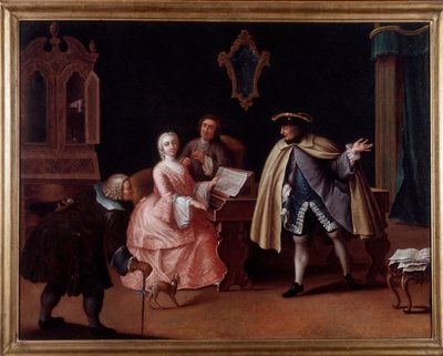 Musikktimen (maleri av Pietro (after) Longhi